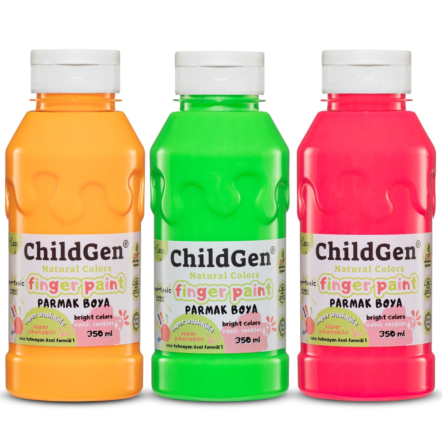 ChildGen Washable Finger Paint Neon Set