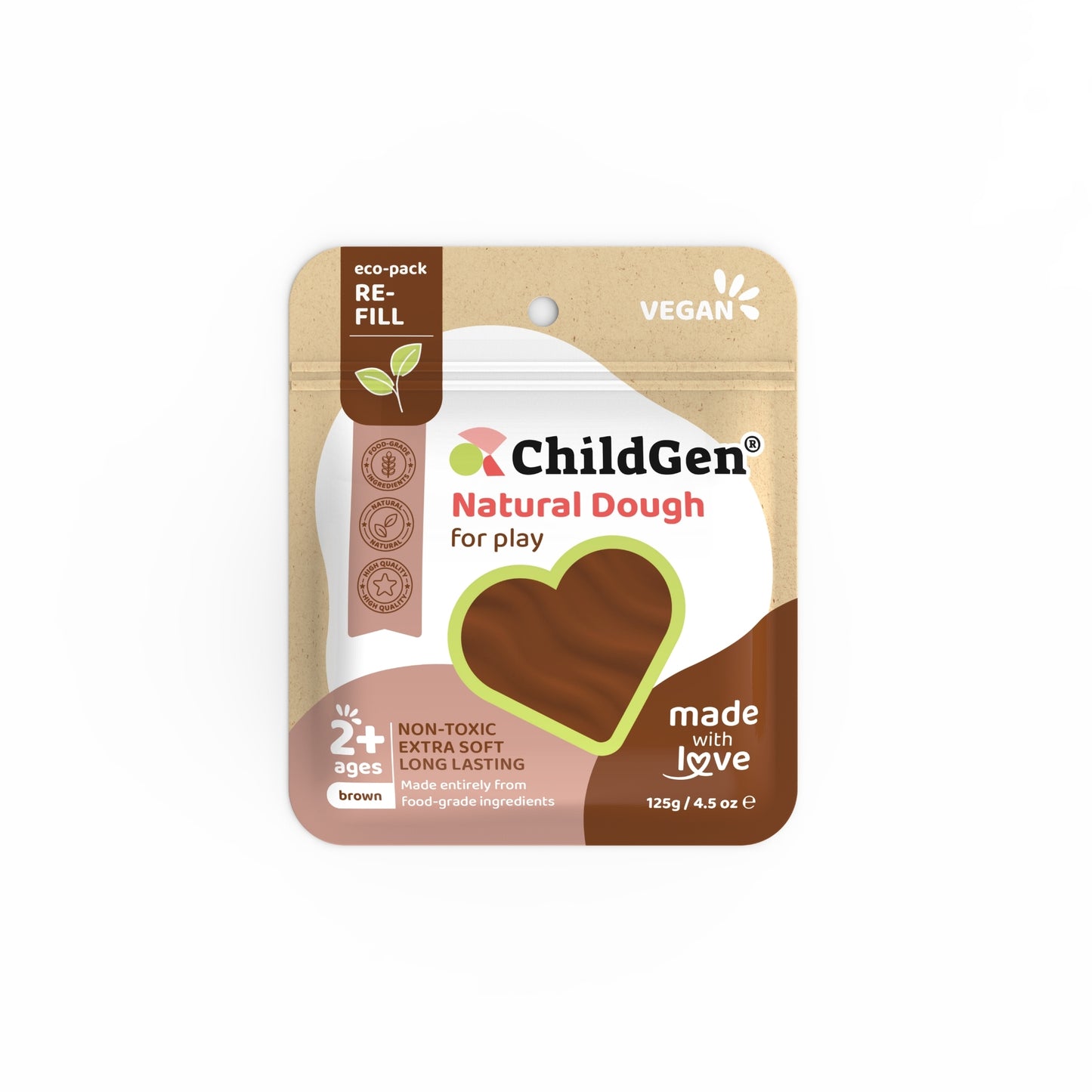 ChildGen Natural Playdough - Eco Refill Pack 125gr
