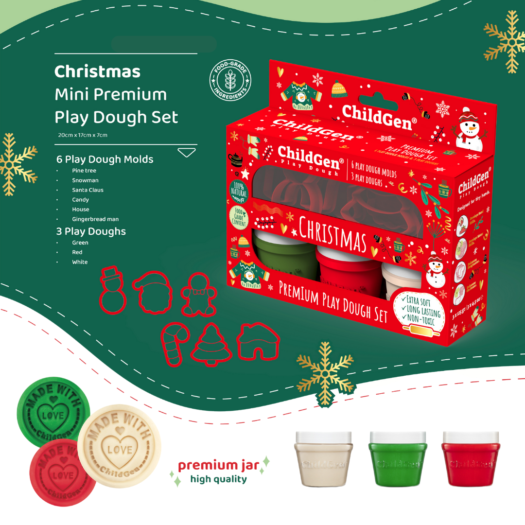 ChildGen Natural Playdough - Christmas Set