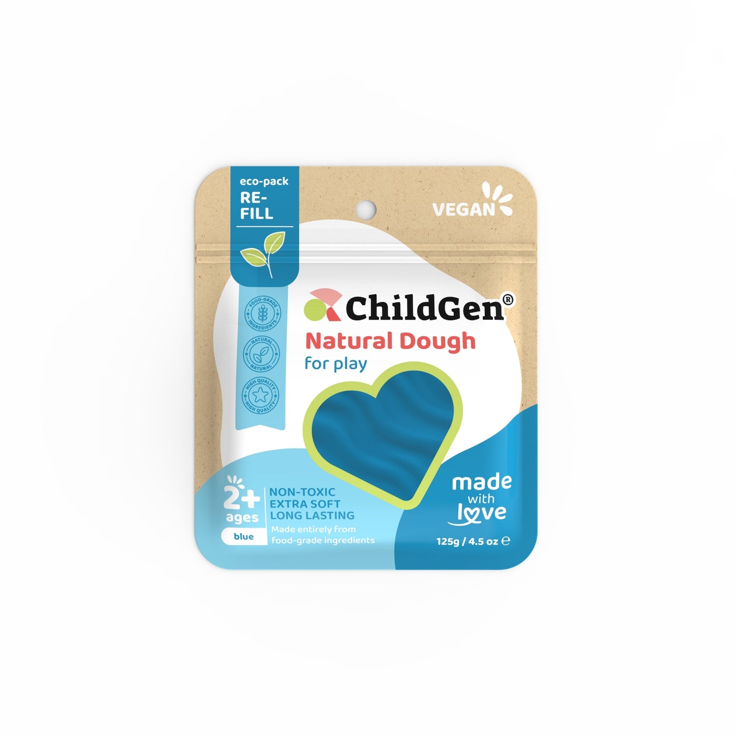 ChildGen Natural Playdough - Eco Refill Pack 125gr