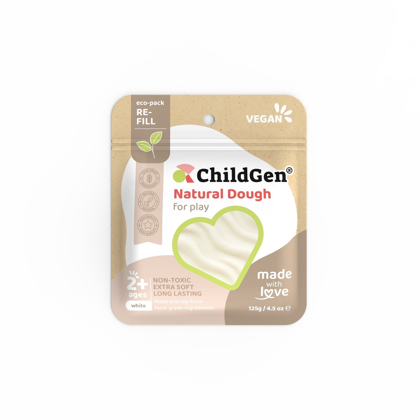 ChildGen Natural Playdough - Eco Refill Pack 125gr