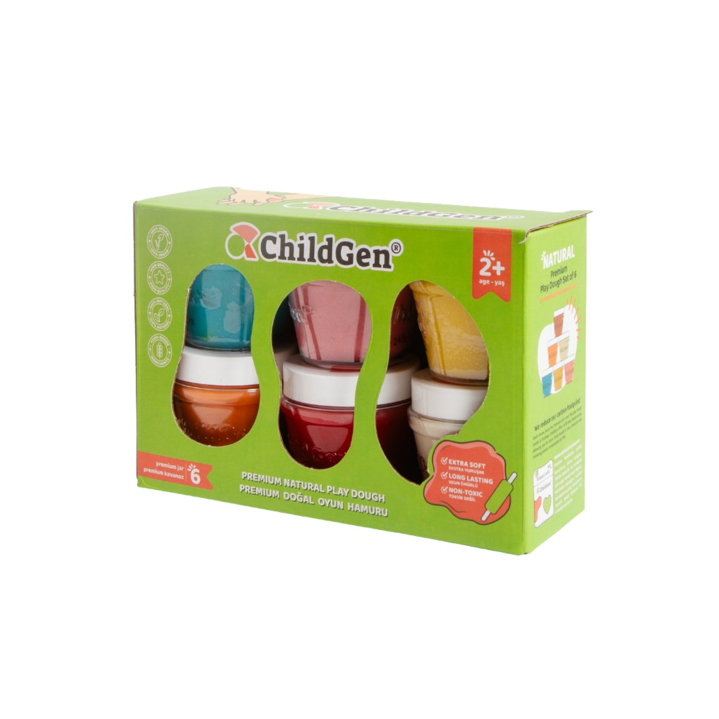 ChildGen Natural Playdough - Bright Colors
