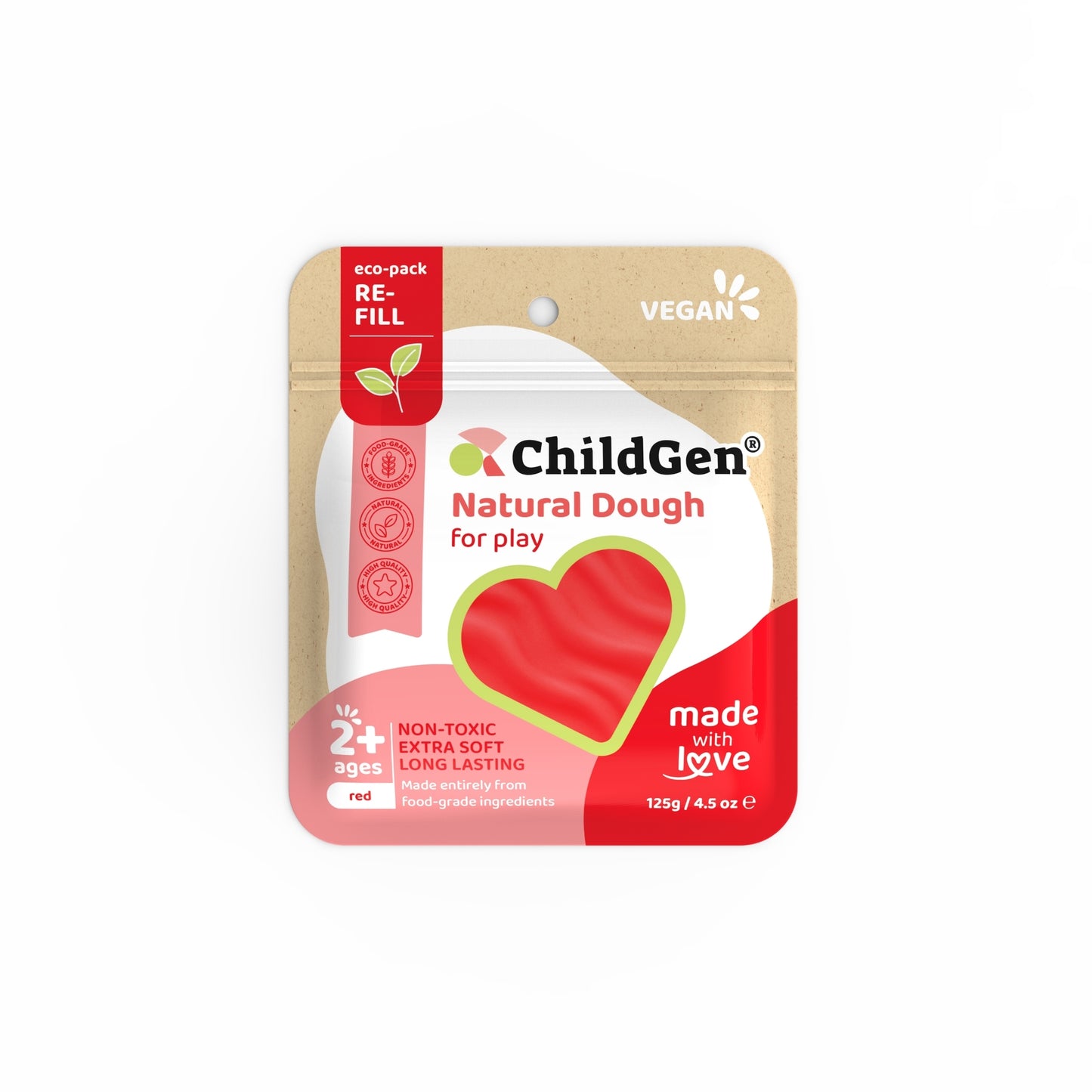 ChildGen Natural Playdough - Eco Refill Pack 125gr