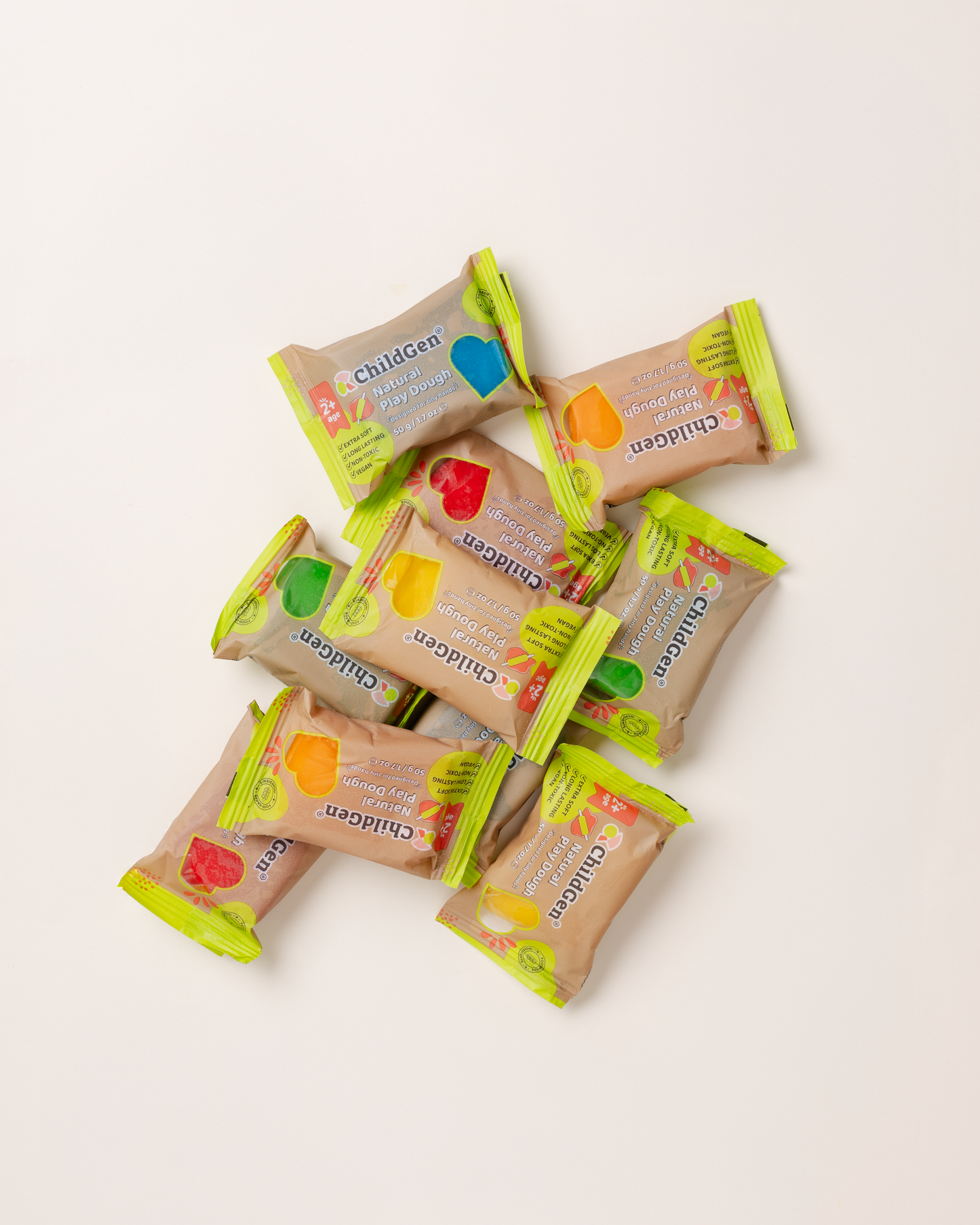 ChildGen Natural Playdough - Mini Packs of 50gr