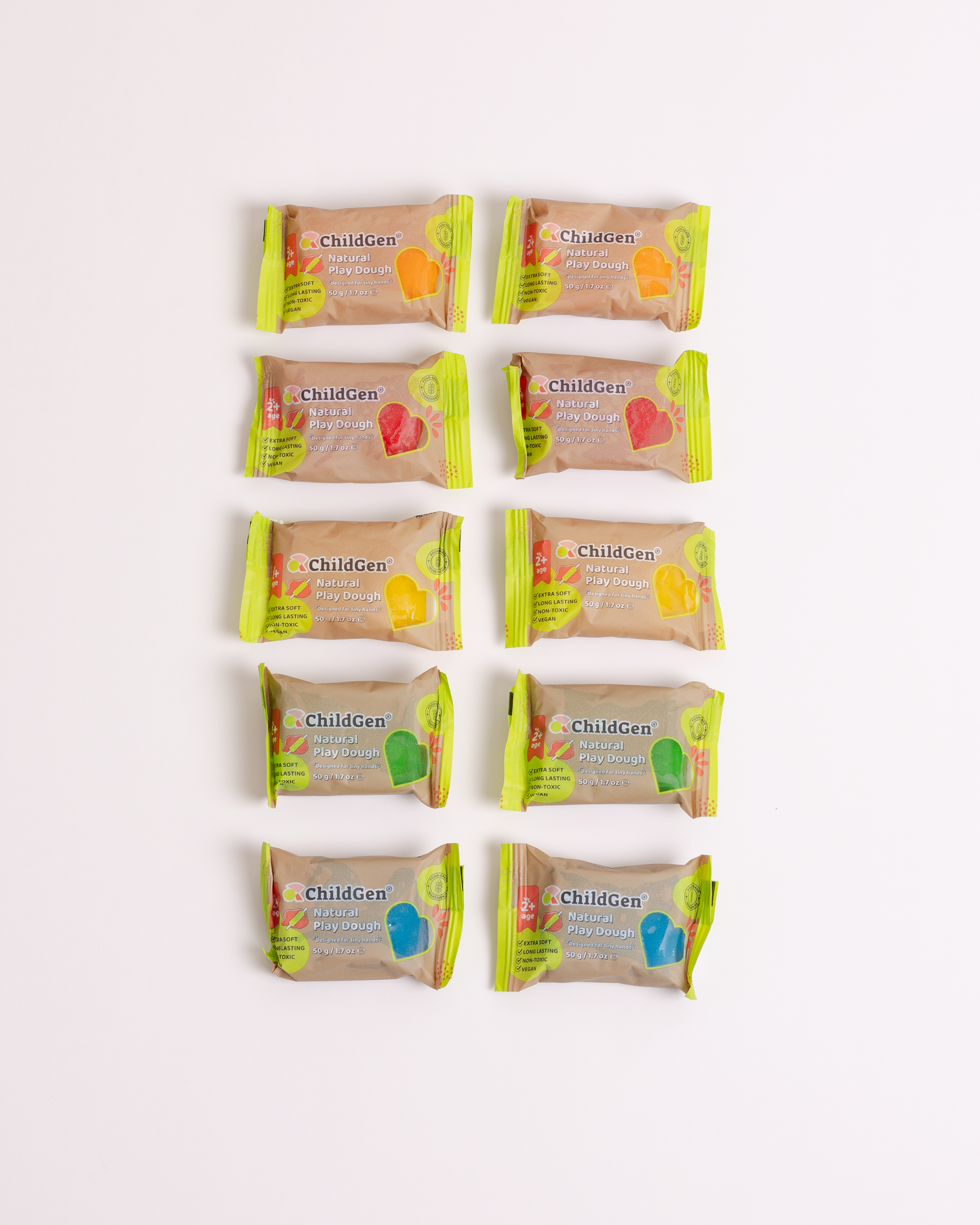 ChildGen Natural Playdough - Mini Packs of 50gr