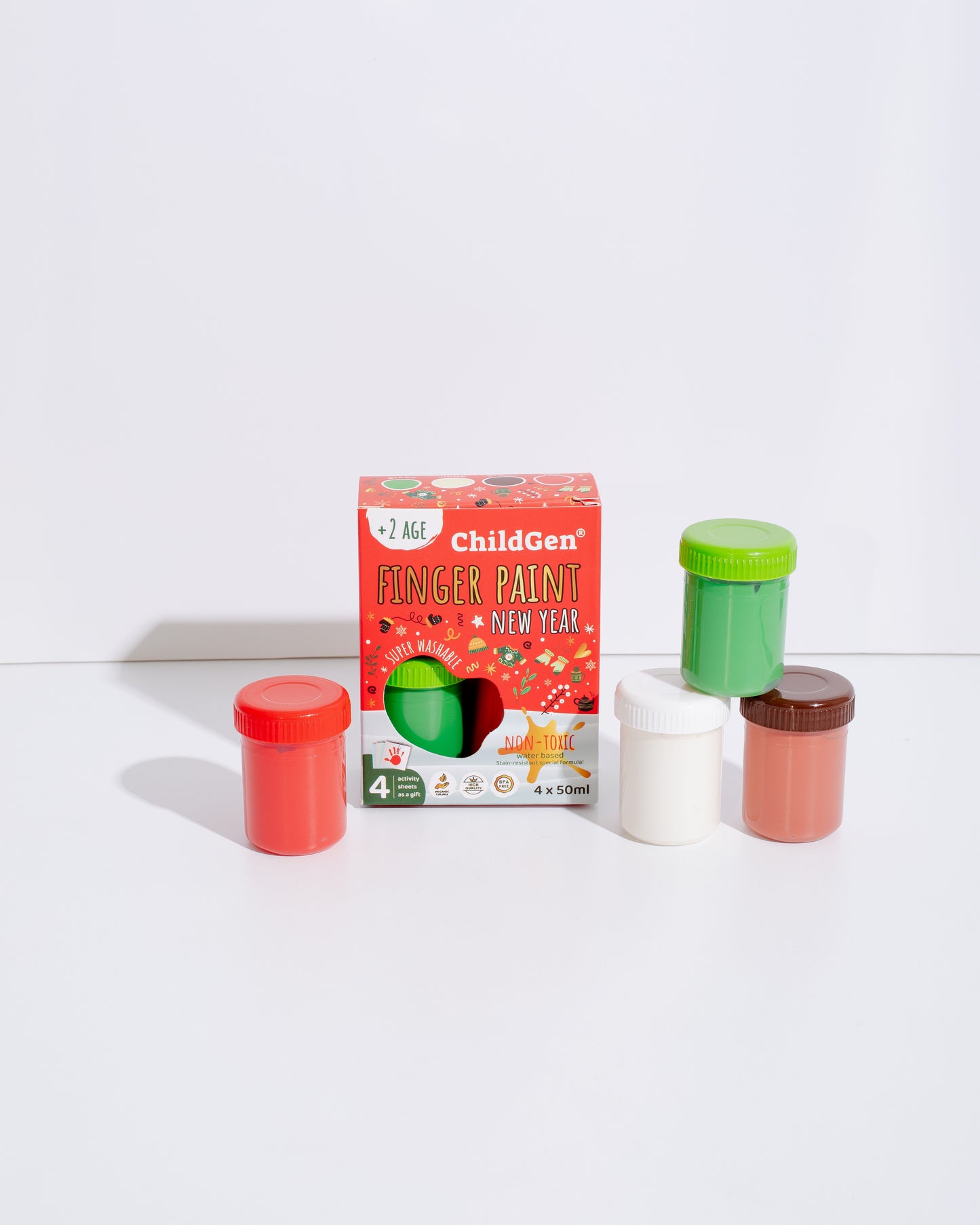 ChildGen Washable Finger Paint - Christmas Set