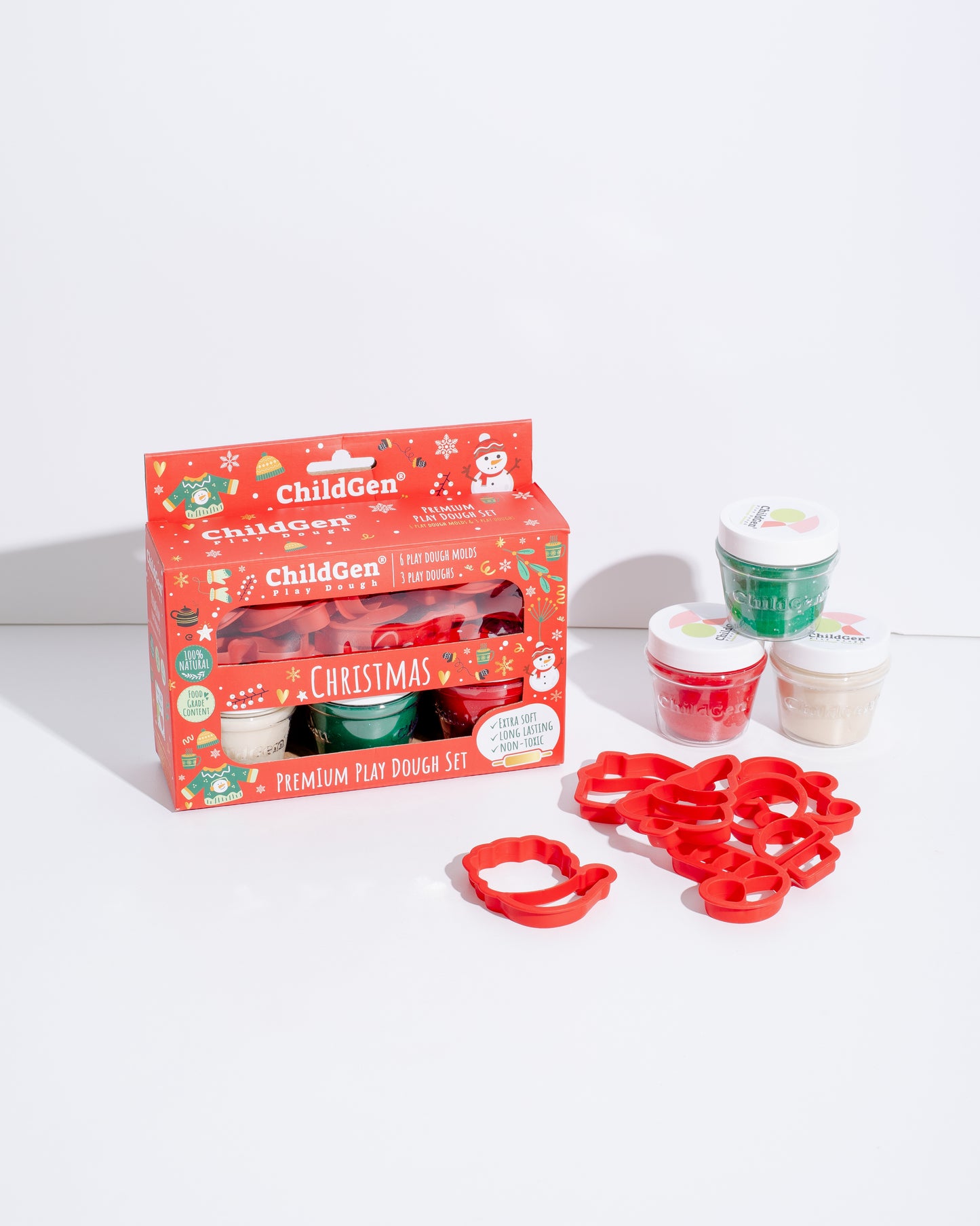 ChildGen Natural Playdough - Christmas Set